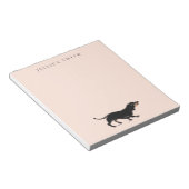 Bloc-note Dachshund illustration on Pink (Incliné)