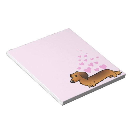 Bloc-note Dachshund Love (longhair) (Incliné)