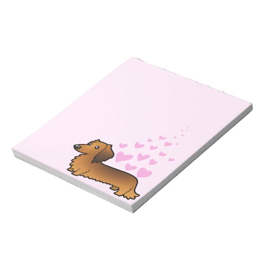 Bloc-note Dachshund Love (longhair) (Tourné)