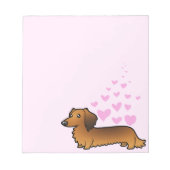 Bloc-note Dachshund Love (longhair) (Devant)