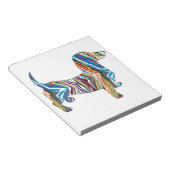 Bloc-note Dachshund - Psychedelic Zbra Doxie (Incliné)