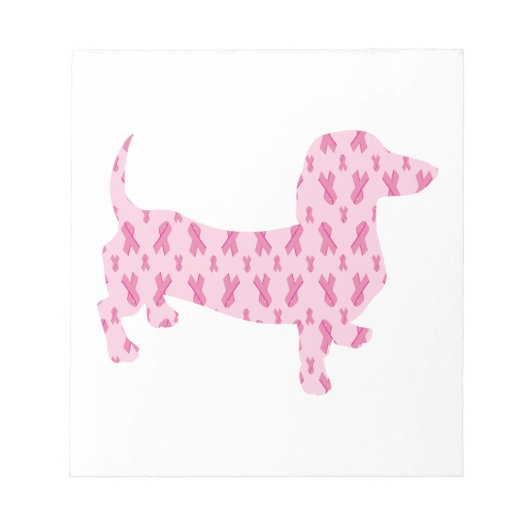 Bloc-note Dachshund Sensibilisation au Cancer du Sein (Devant)