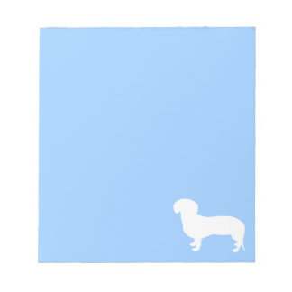 Bloc-note Dachshund Silhouette Bleu