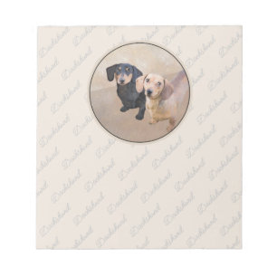 Bloc-note Dachshund (Smooth) Peinture - Art Chien original