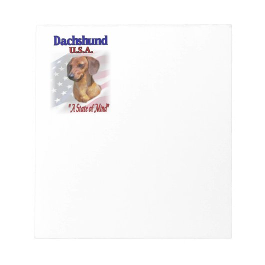 Bloc-note Dachshund USA (Devant)