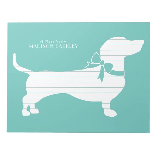 Bloc-note Dachshund Wiener Dog Puppy Notepad (Devant)