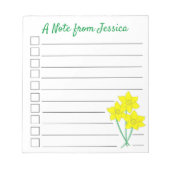 Bloc-note Daffodiles Jaunes Fleurs de printemps Bunch Floral (Devant)