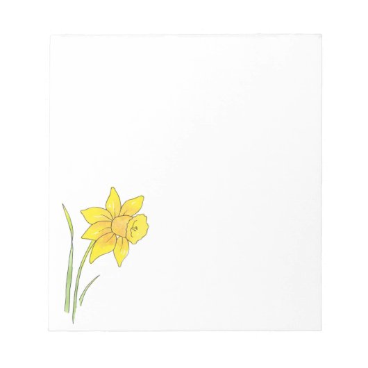 Bloc-note Daffodique aquarelle (Devant)