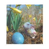 Bloc-note Daffodiques et oeuf bleu de Pâques (Devant)