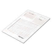 Bloc-note Daily Checklist – Customizable Tear-Off Notepad (Incliné)