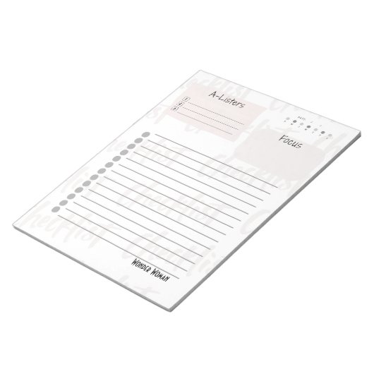 Bloc-note Daily Checklist – Customizable Tear-Off Notepad (Incliné)