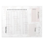 Bloc-note Daily Checklist – Customizable Tear-Off Notepad (Devant)