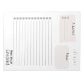 Bloc-note Daily Checklist – Customizable Tear-Off Notepad (Devant)