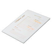 Bloc-note Daily Fitness planner wright grey background gold  (Incliné)