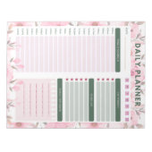 Bloc-note daily floral planner Notepad (Devant)