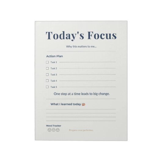 Bloc-note Daily Notepad | Tasks & Notes | Planner Page (Tourné)