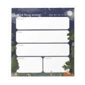 Bloc-note Daily Planner Notepad - Night Forest design (Devant)
