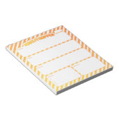 Bloc-note Daily Planner Notepad - Yellow Striped (Incliné)