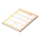 Bloc-note Daily Planner Notepad - Yellow Striped (Tourné)