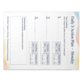 Bloc-note Daily Planner – Smart to do list | Monday (Devant)