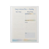 Bloc-note Daily Planner – Smart to do list | Tuesday  (Tourné)