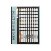 Bloc-note Daily Routine Checklist for Kids Morning & School  (Tourné)