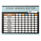 Bloc-note Daily Routine Checklist for Kids Morning & School  (Devant)