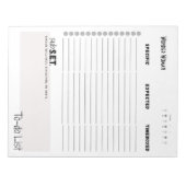 Bloc-note Daily To-Do List – Customizable Tear-Off Notepad (Devant)