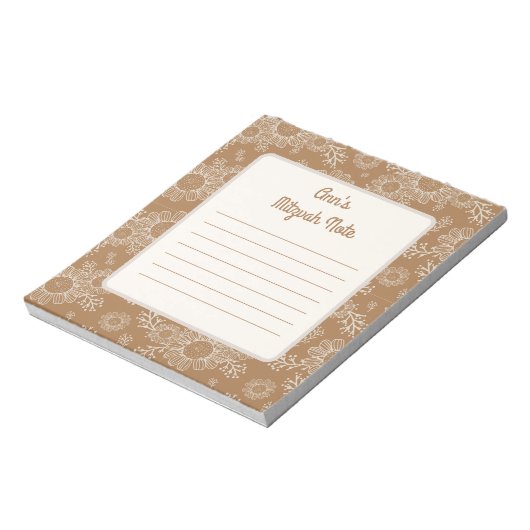 Bloc-note Daisy boho Mitzvah Notes (Tourné)