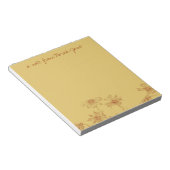 Bloc-note Daisy Fleur sauvage Sepia Ink Dessin Personnalisé (Incliné)