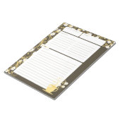 Bloc-note Daisy Tea Party Jaune Floral Recettes Pages (Incliné)