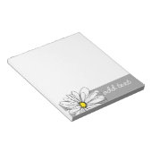 Bloc-note Daisy tendance avec gris et jaune (Incliné)