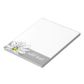 Bloc-note Daisy tendance avec gris et jaune (Tourné)