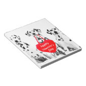 Bloc-note Dalmatiens Heureuse Sainte-Valentin de coeur de ch (Incliné)