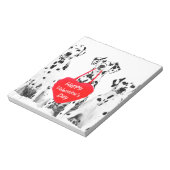 Bloc-note Dalmatiens Heureuse Sainte-Valentin de coeur de ch (Tourné)