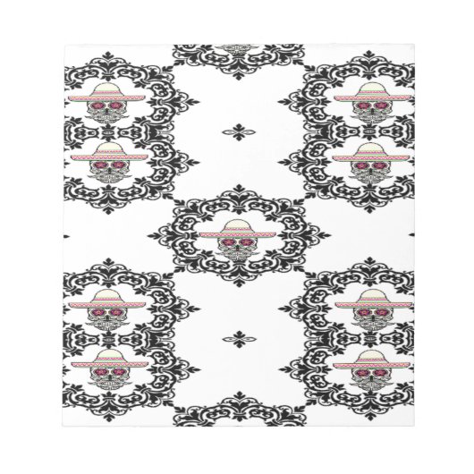 Bloc-note Damas et crâne (Devant)