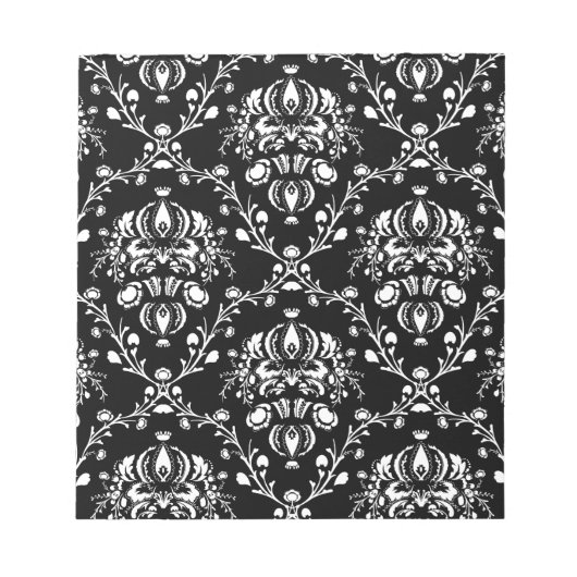 Bloc-note Damas noir et blanc (Devant)