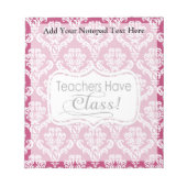 Bloc-note Damas Roses, Les Enseignants Ont Classe (Devant)