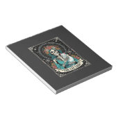 Bloc-note Dame de Chat Squelette Tarot Floral Gothique (Incliné)