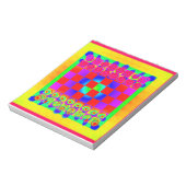 Bloc-note Damier et pièces d'échecs psychédéliques (Tourné)