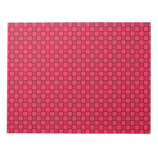 Bloc-note Damier Rouge Noir (Devant)
