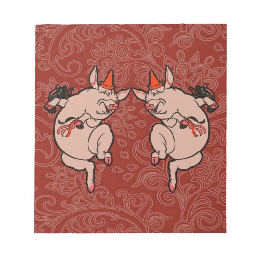 Bloc-note Dancing Pig Antique Cute Danseuse (Devant)