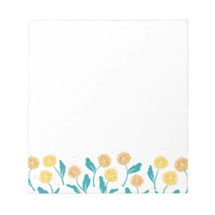 Bloc-note Dandelion de printemps Fleurs et design Feuille