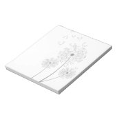 Bloc-note Dandelion pure florale moderne (Tourné)