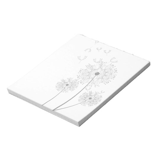 Bloc-note Dandelion pure florale moderne (Tourné)
