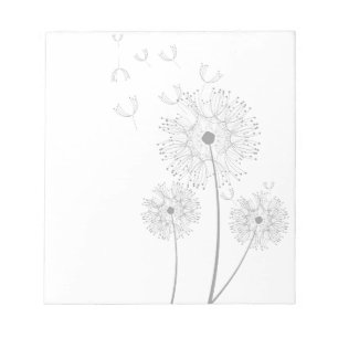 Bloc-note Dandelion pure florale moderne