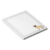 Bloc-note Danois fauve Chien de dessin animé mignon (Incliné)