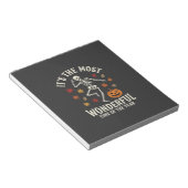 Bloc-note Danse de squelette de Halloween Citrouille d'autom (Incliné)
