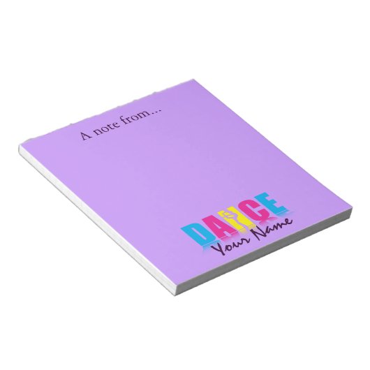 Bloc-note Danseur de danse personnalisé (Incliné)