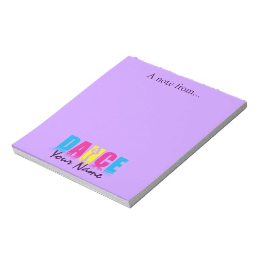 Bloc-note Danseur de danse personnalisé (Tourné)